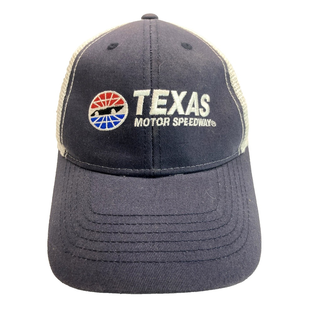 Texas Motor Speedway Navy Mesh Hat Cap w/Airplane Fighter Jet Aviation Lapel Pin